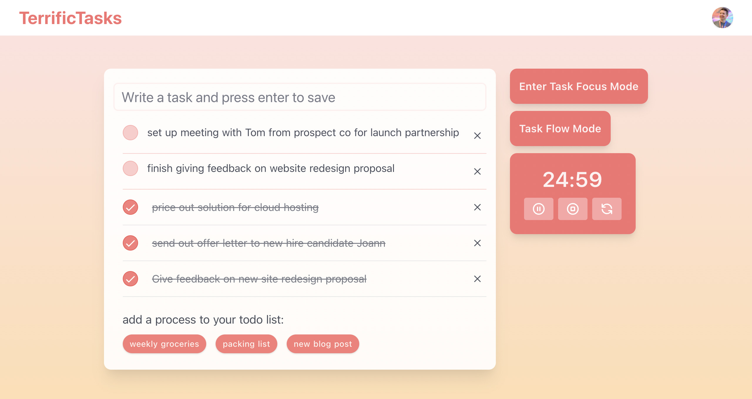 Terrific Tasks UX/UI